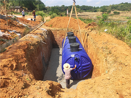 PE凈化槽應用案例 河池市新農(nóng)村污水處理設備應用案例